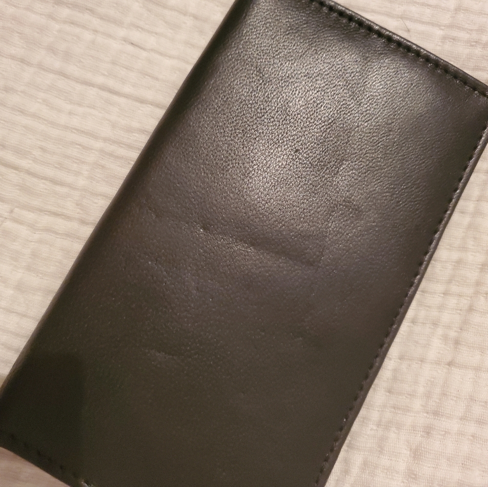 🛍️BUNDLE ONLY ITEM🛍️ Black Genuine Leather Wallet *FLAWS - Picture 6 of 7